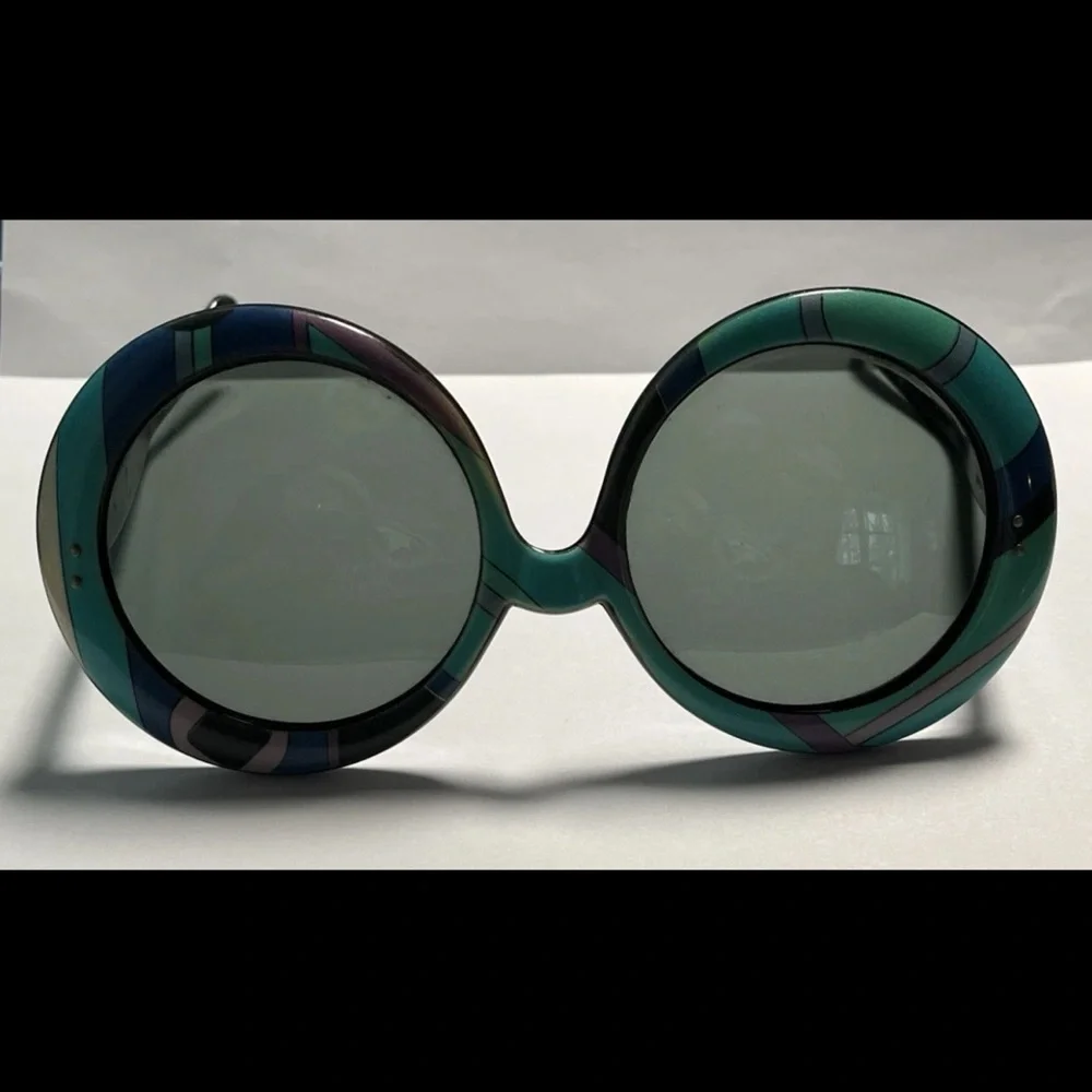 🔥 Vintage Emilio Pucci Sunglasses, 1960's Green Blue Purple/ Vivara Design Chic